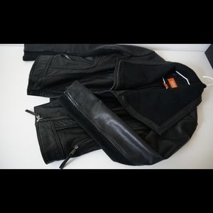 michael kors real leather jacket size s
